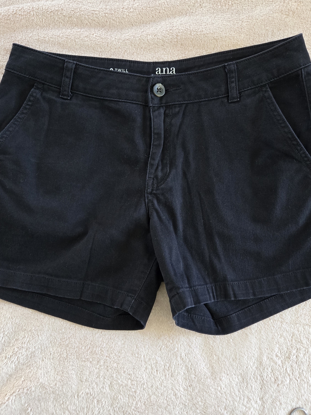 Women's Black Twill Shorts